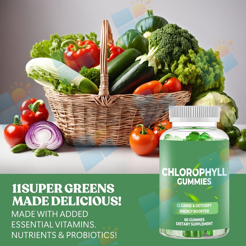 Chlorophyll Gummies - Manufacturer OEM/ODM/OBM Vegan Energy Booster Detoxify