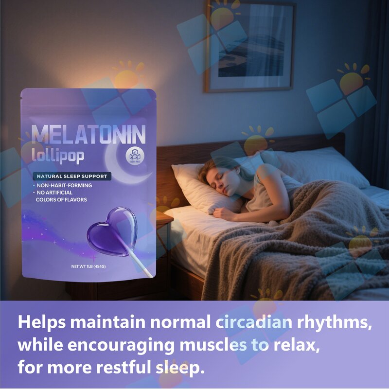 Melatonin Lollipop - Manufacturer OEM ODM 10mg Natural Berry Organic Halal
