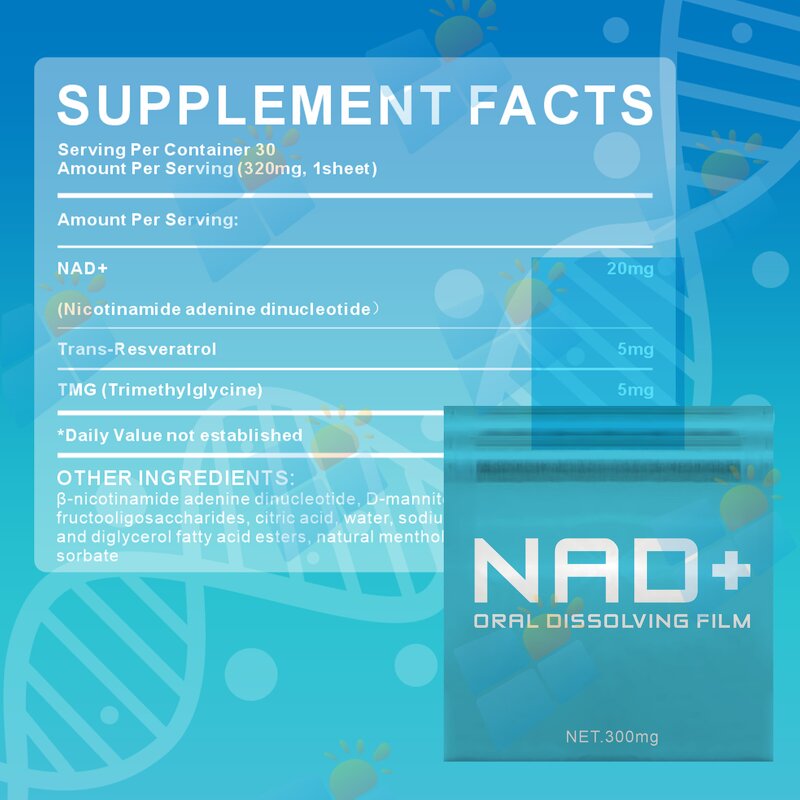 NAD Oral Film - Manufacturer NAD+ Resveratrol Nicotinamide Riboside Anti-Aging