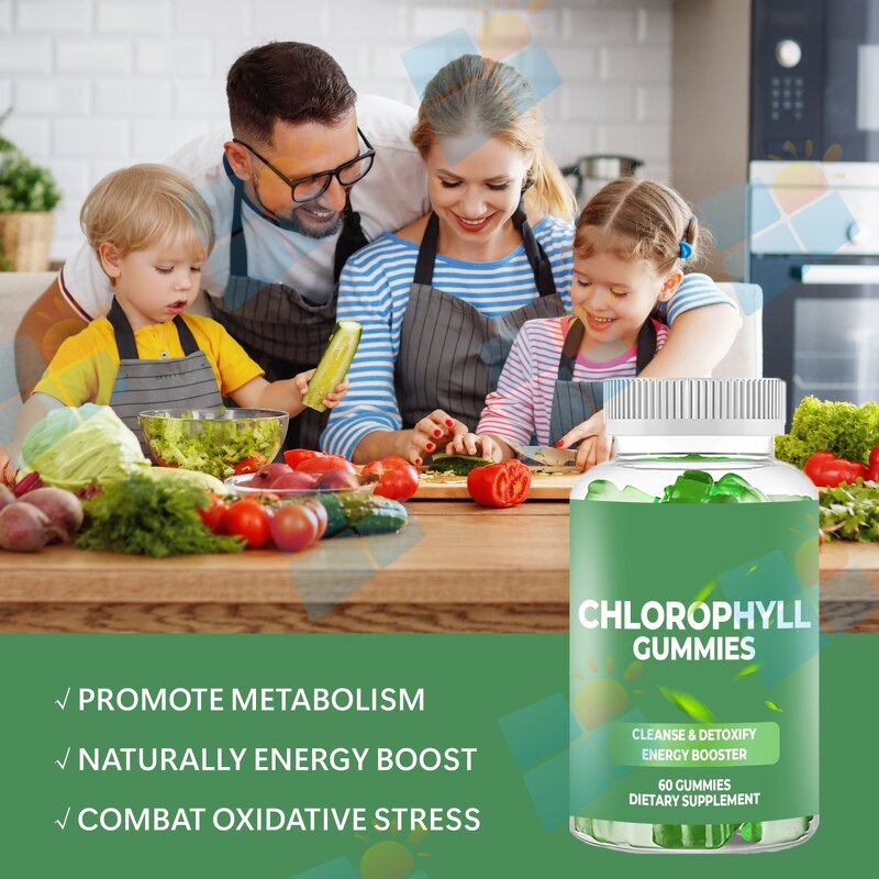 Chlorophyll Gummies - Manufacturer OEM/ODM/OBM Vegan Energy Booster Detoxify