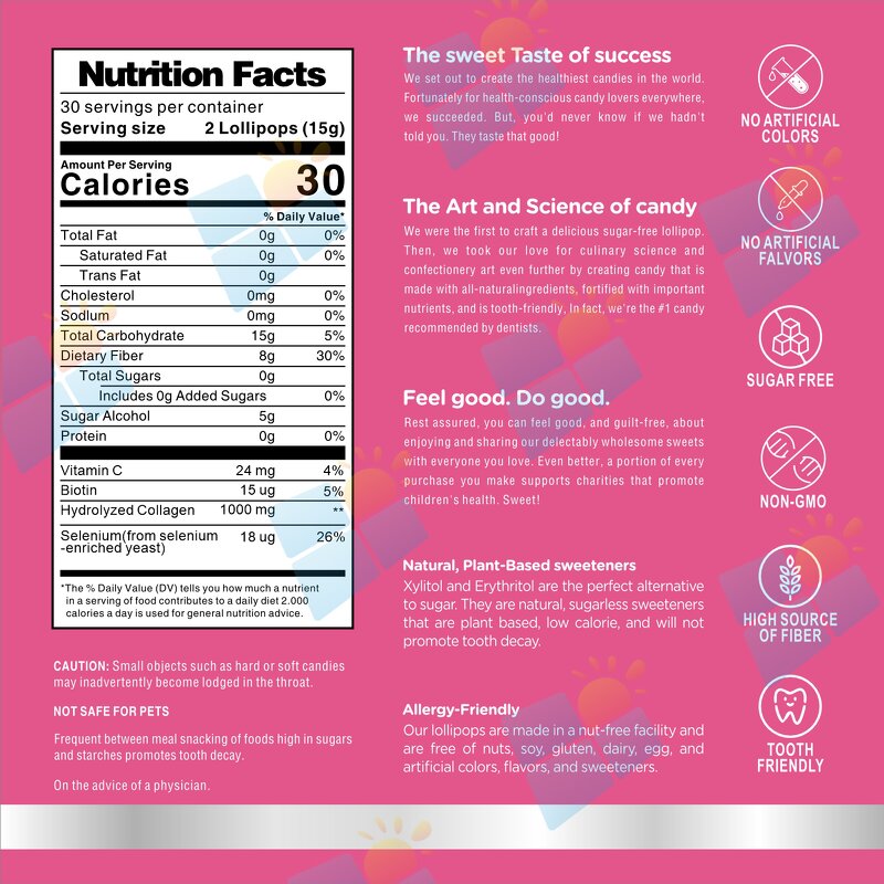 Collagen Lollipop - Manufacturer OEM/ODM Private Label Sugar Free Skin Whitening