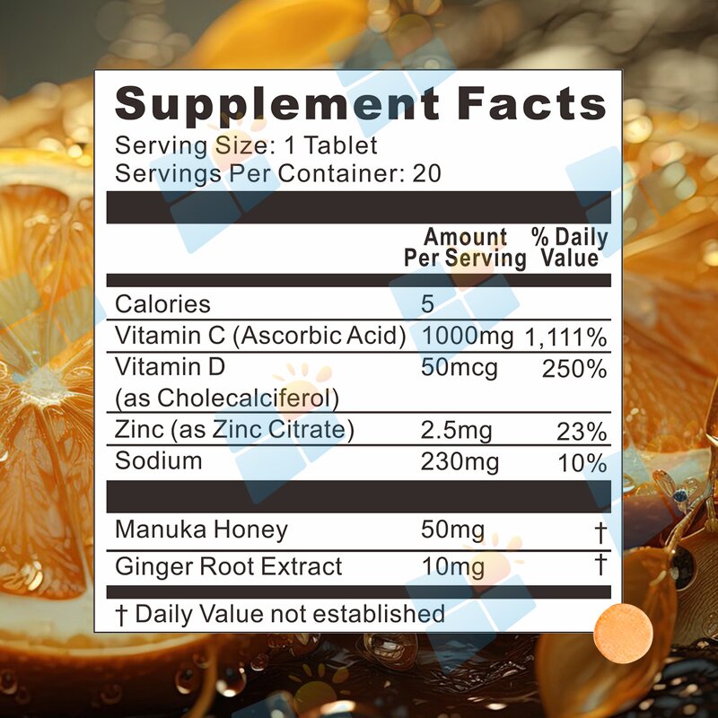 Vitamin C Tablets - Manufacturer Wholesale 1000mg Effervescent Immune Energy