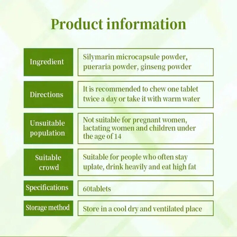 Liver Health Tablets - Manufacturer OEM/ODM/OBM Silymarin Pueraria Herbal