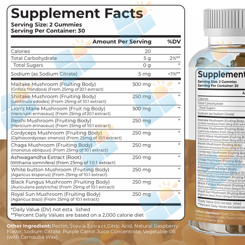 Mushroom Gummies - Manufacturer OEM/ODM/OBM Lions Mane Extract Nutrition