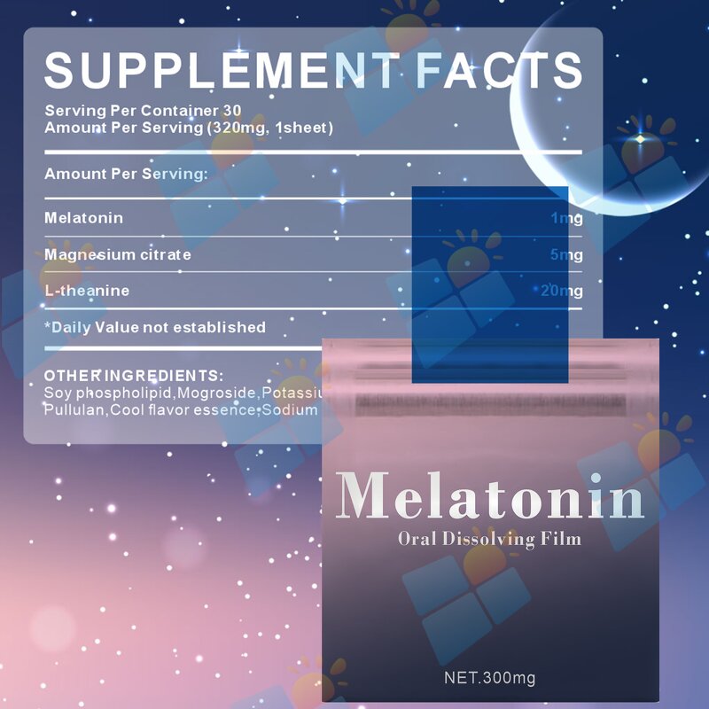 Melatonin Oral Film - Manufacturer Private Label Custom Sleep Health Men Women