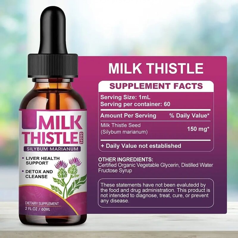 Milk Thistle Drops - Manufacturer OEM/ODM/OBM Silymarin Liver Cleanse Detox