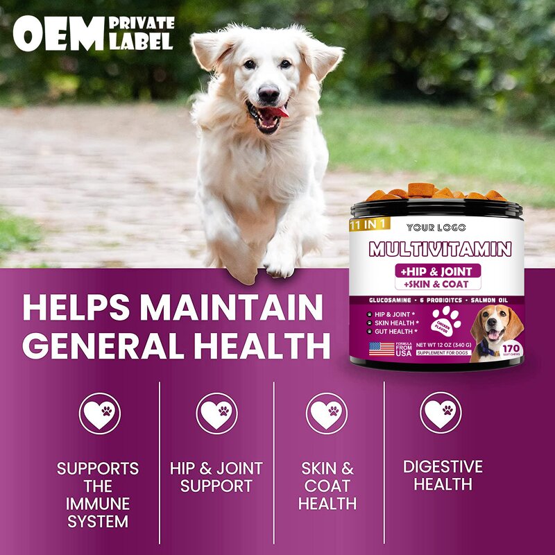 Dog Multivitamin Chews - Manufacturer Glucosamine Joint Immune Probiotics Booster