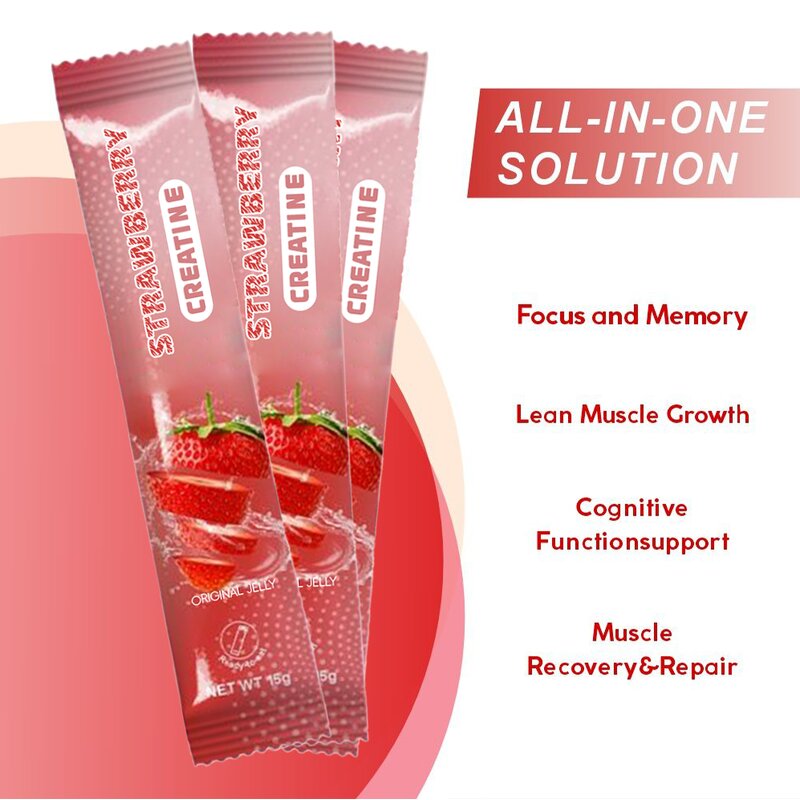 Creatine Jelly - Manufacturer Strawberry Sugar Free Gym Muscle Growth Recovery
