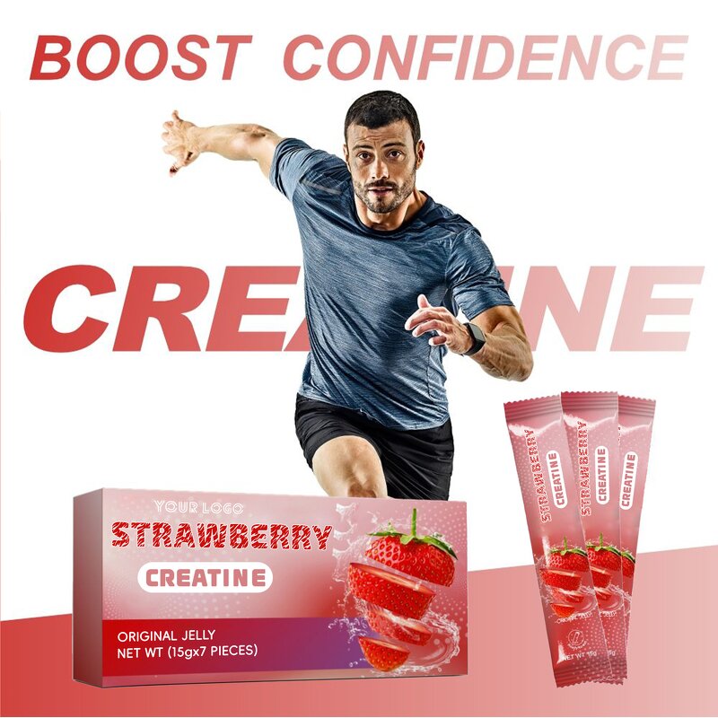 Creatine Jelly - Manufacturer Strawberry Sugar Free Gym Muscle Growth Recovery