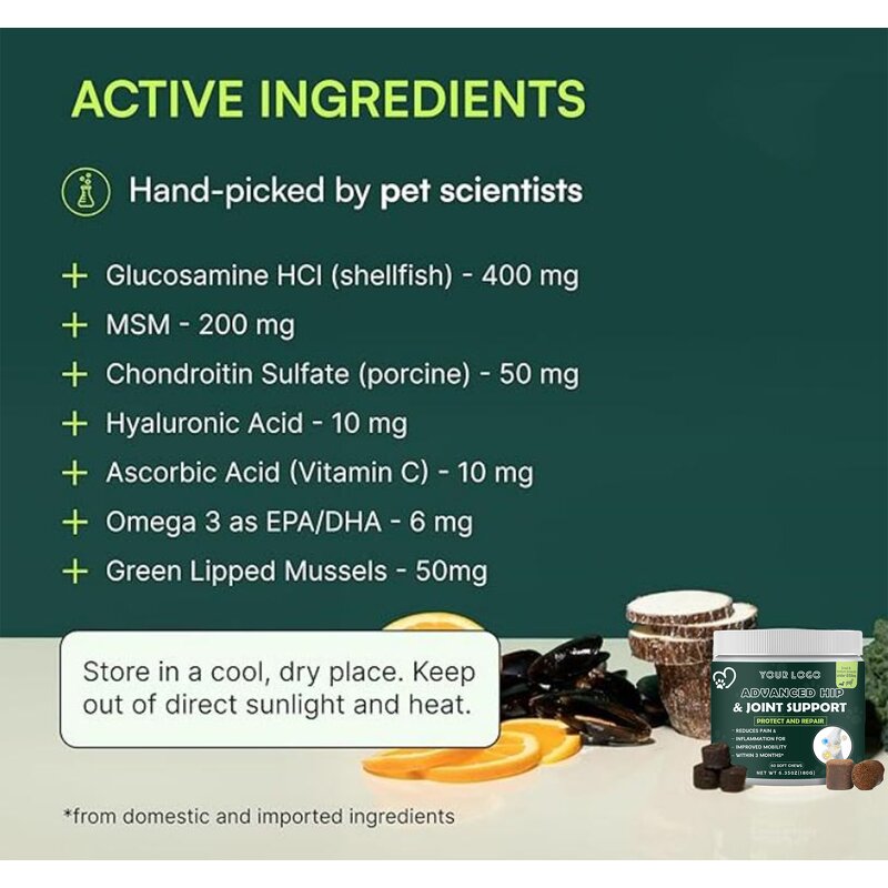 Dog Joint Chews - Manufacturer Glucosamine Hyaluronic Acid Mobility 180G