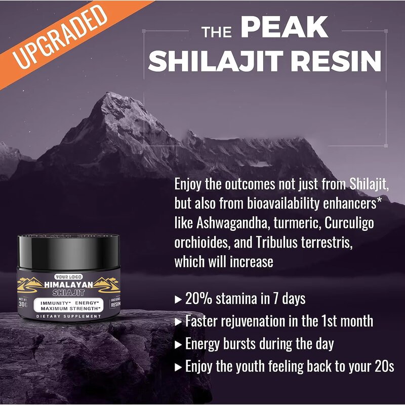Shilajit Resin - Manufacturer Mineral Fulvic Acid 85+Trace Men's Health Energy