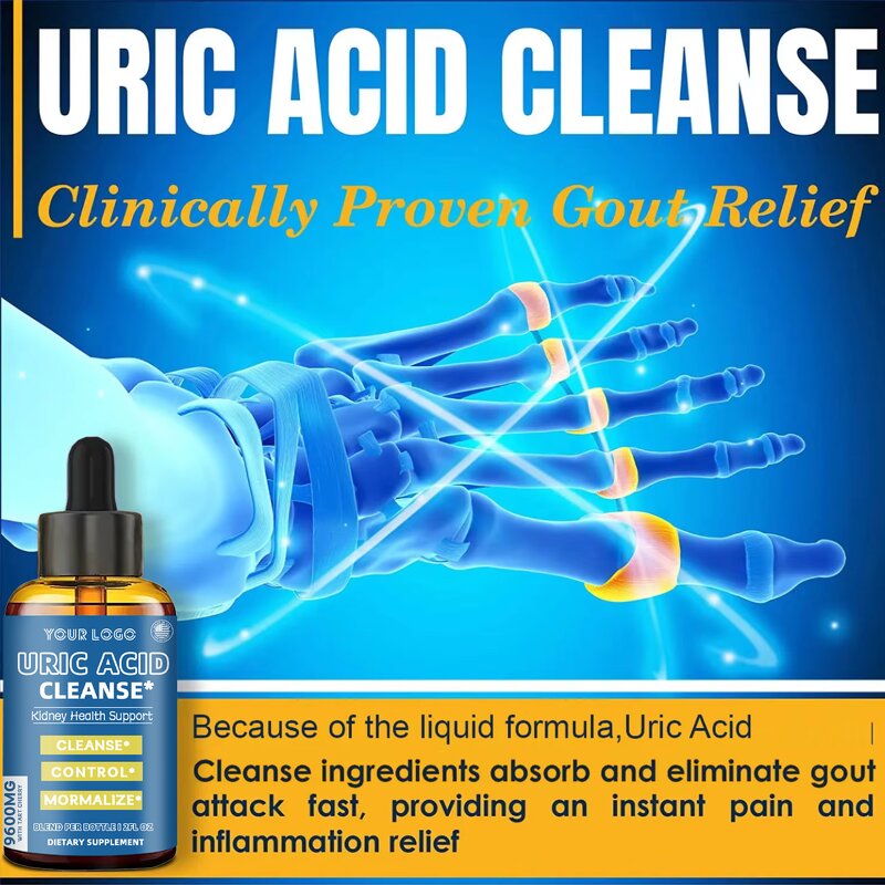 Uric Acid Cleanse - Manufacturer Herbal Drops Vitamins Minerals Kidney Detox