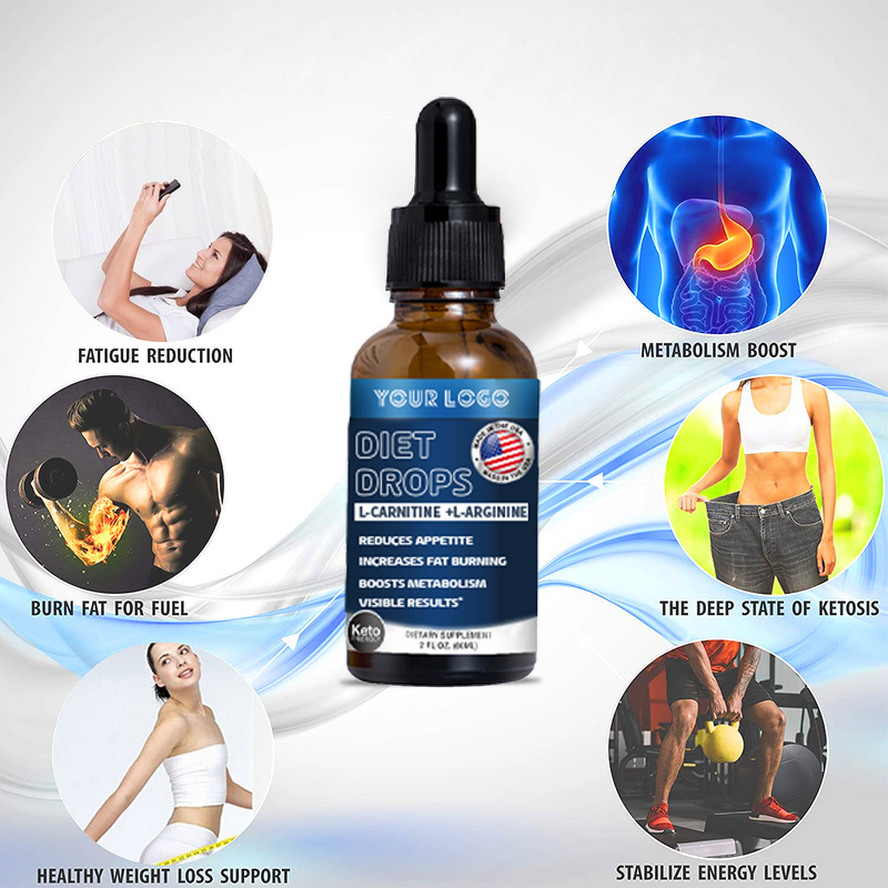 Diet Drops - Manufacturer OEM L-carnitine L-arginine Fat Burner Detox Slimming