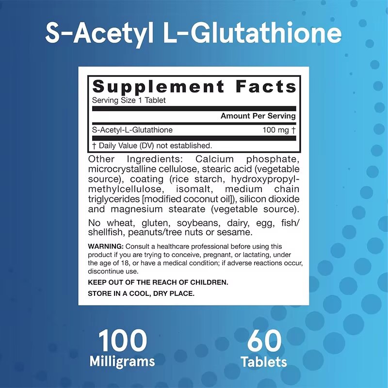 S-Acetyl L-Glutathione - Manufacturer Antioxidant Detox Intracellular Promotion