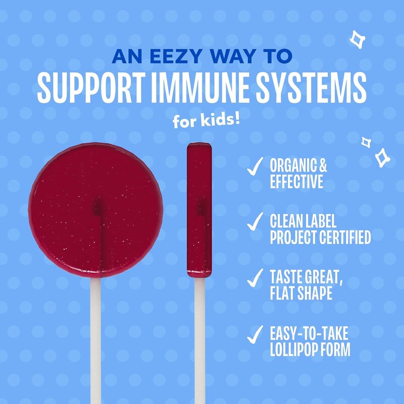 Immune Lollipops - Manufacturer Wholesale Organic Elderberry Round Flat Kids