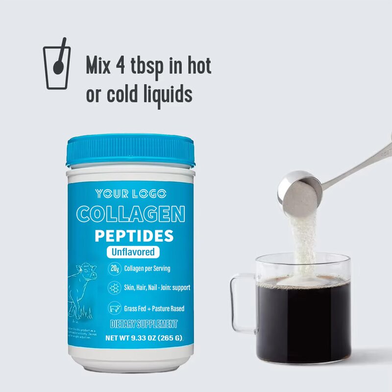 Collagen Peptides - Manufacturer Premium 265g Unflavored Skin Hair Bone Joint