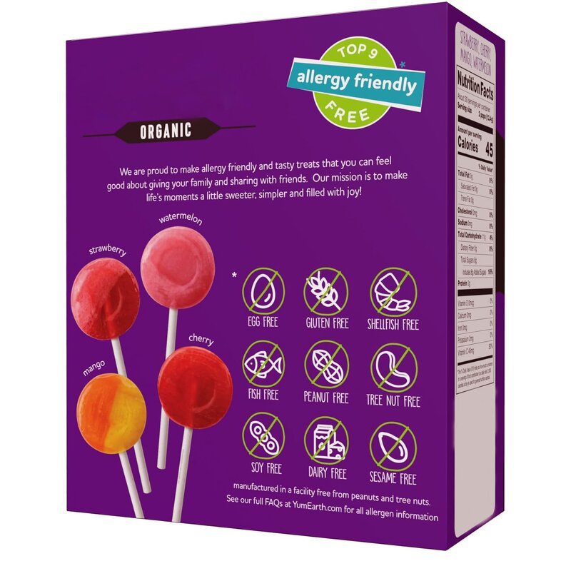 Fruit Lollipops - Manufacturer Direct 60g Allergy Friendly Natural Multi Flavor