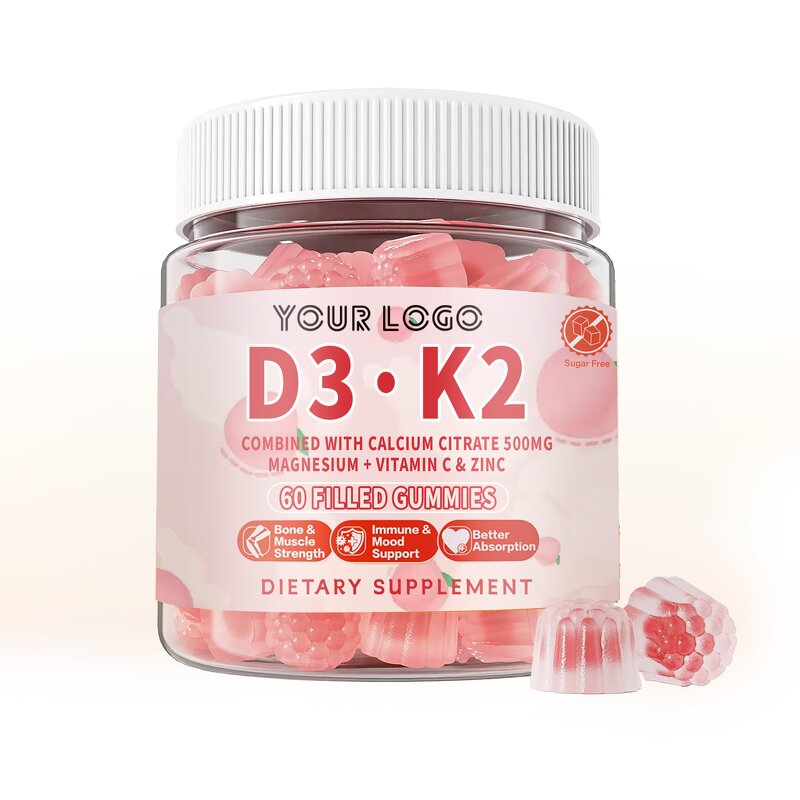 Vitamin D3 K2 Gummies - Manufacturer OEM Organic 1000IU Vegan Muscle Health