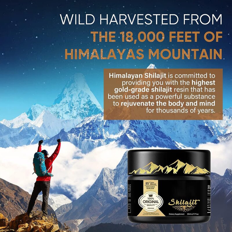 Shilajit Resin - Manufacturer Organic Himalayan Humic Fulvic Acid Stamina Energy