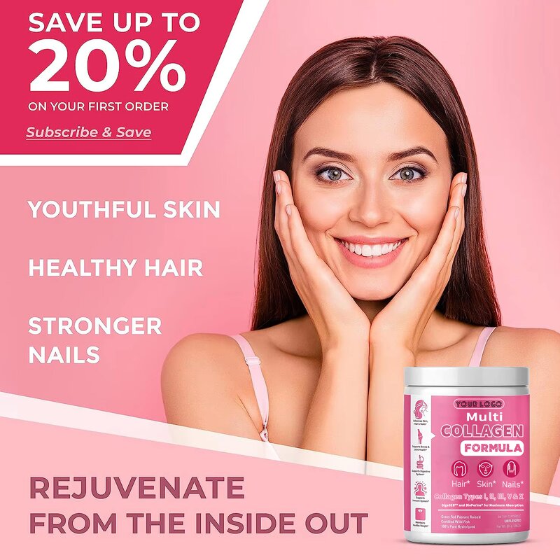 Collagen Peptides - Manufacturer Custom 5Types DigeSEB BioPerine Max Absorption