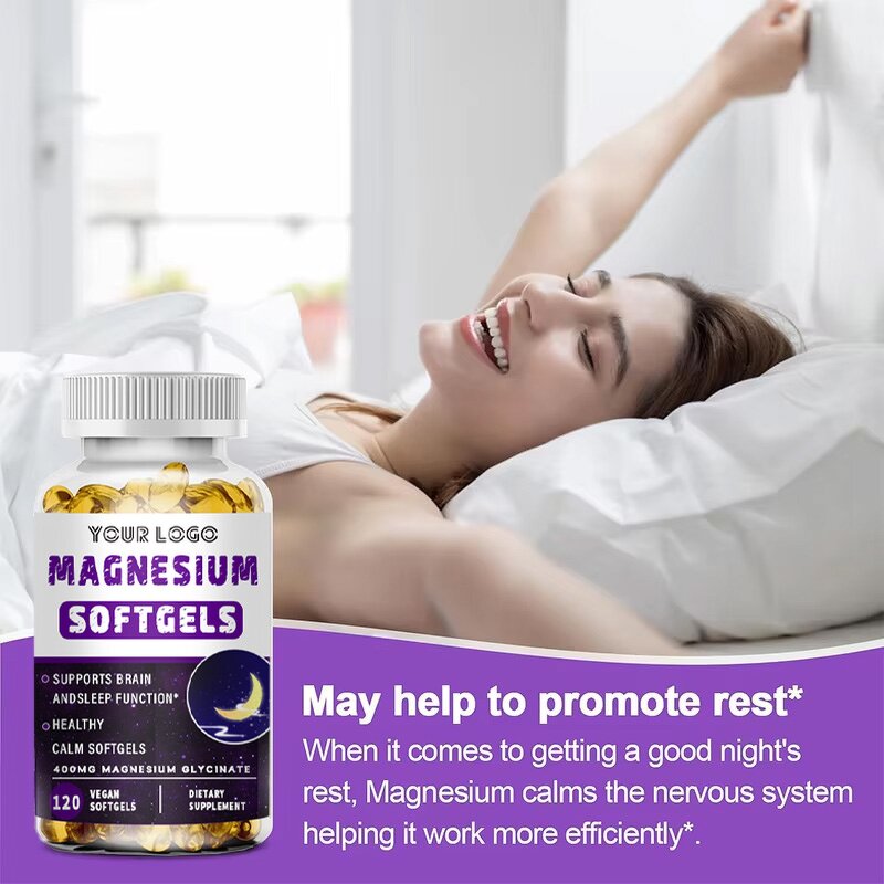 Magnesium Glycinate Softgels - Manufacturer 400mg Bone Brain Sleep Muscle Relax