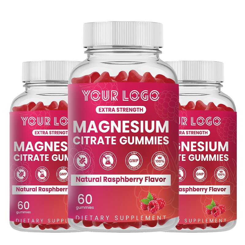 Magnesium Citrate Gummies - Manufacturer Herbal Raspberry Relaxation Muscle Bone