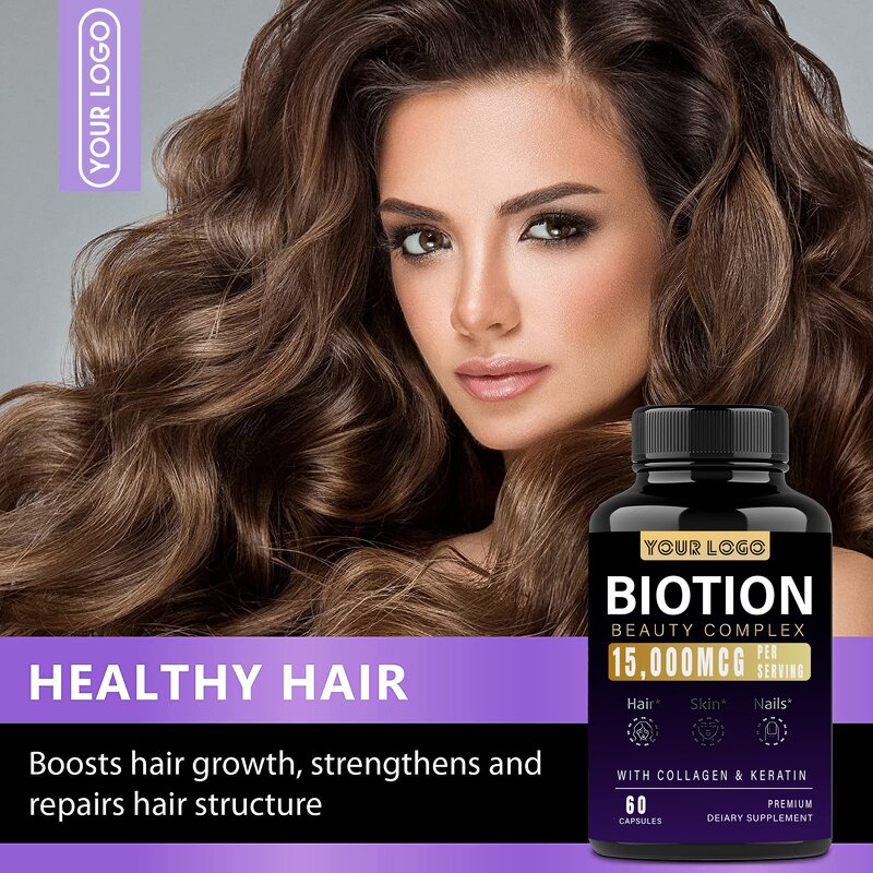 Biotin Collagen Capsules - Manufacturer Custom Keratin Fish Skin Hair Nails