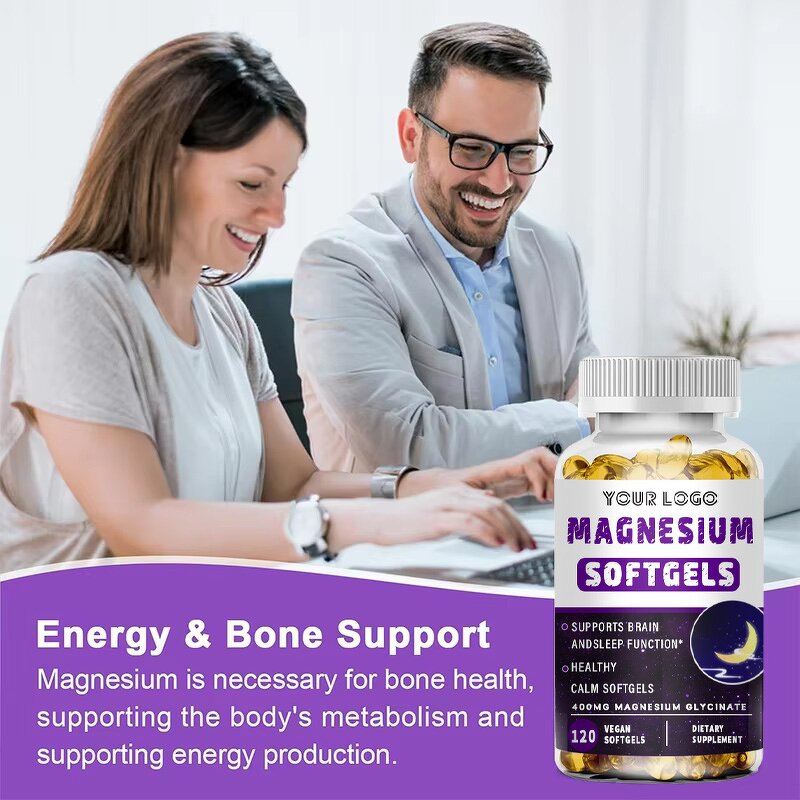 Magnesium Glycinate Softgels - Manufacturer 400mg Bone Brain Sleep Muscle Relax