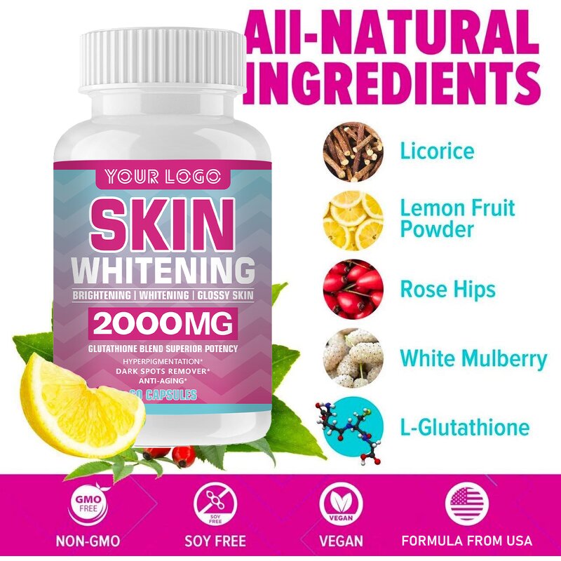 Glutathione Capsules - Manufacturer OEM Skin Whitening Vitamin C Collagen Radiant