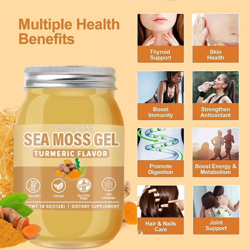 Sea Moss Gel - Manufacturer Fresh Fruit Vitamins Skin Hair Nails Energy Metabolism