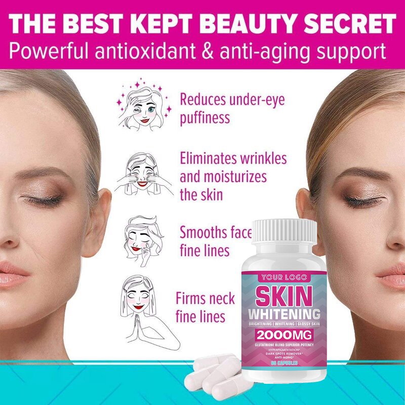 Glutathione Capsules - Manufacturer OEM Skin Whitening Vitamin C Collagen Radiant