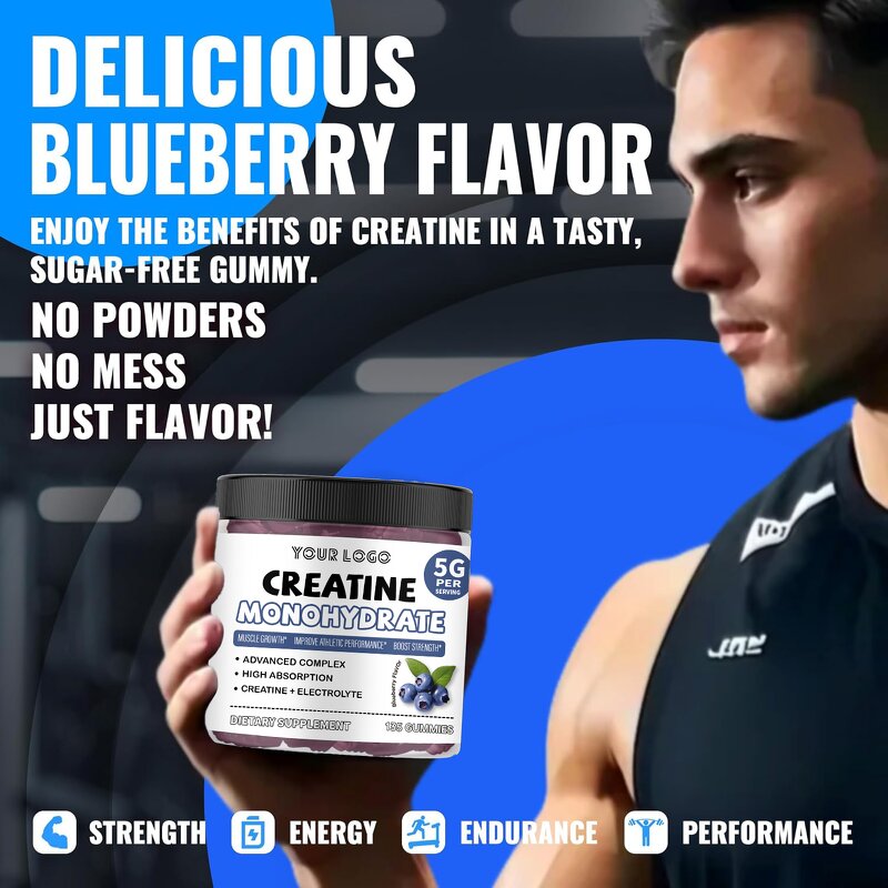 Creatine Gummies - Manufacturer OEM/ODM Pre Workout Muscle Growth Energy Gummy