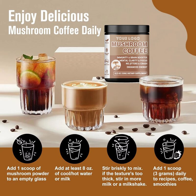 Mushroom Coffee - Manufacturer Delicious Immunity Brain Booster Supplement