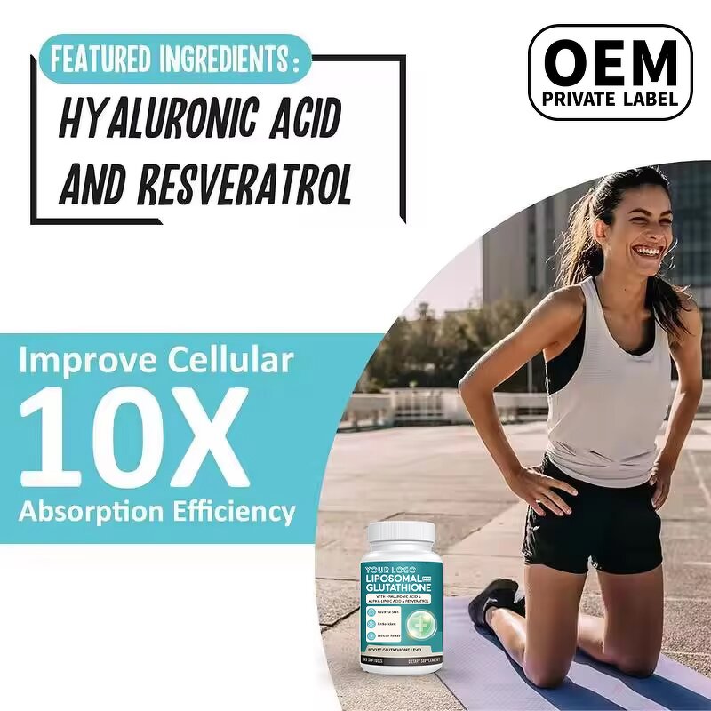 Glutathione Softgels - Manufacturer 2400mg Hyaluronic Acid Resveratrol Detox