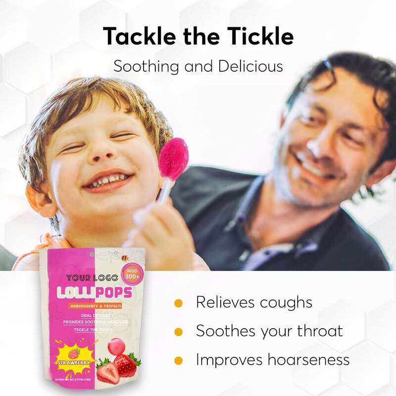 Strawberry Lollipops - Manufacturer Direct 12Pc Bag Ball Flat Hard Fruit Candy