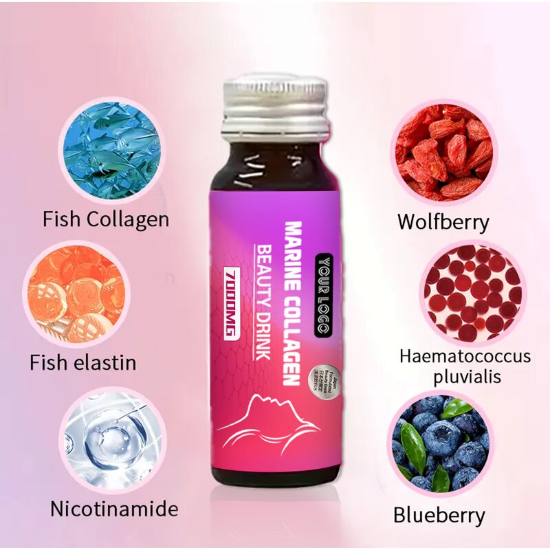 Marine Collagen Drink - Manufacturer Custom Antioxidant Hyaluronic Acid Natural