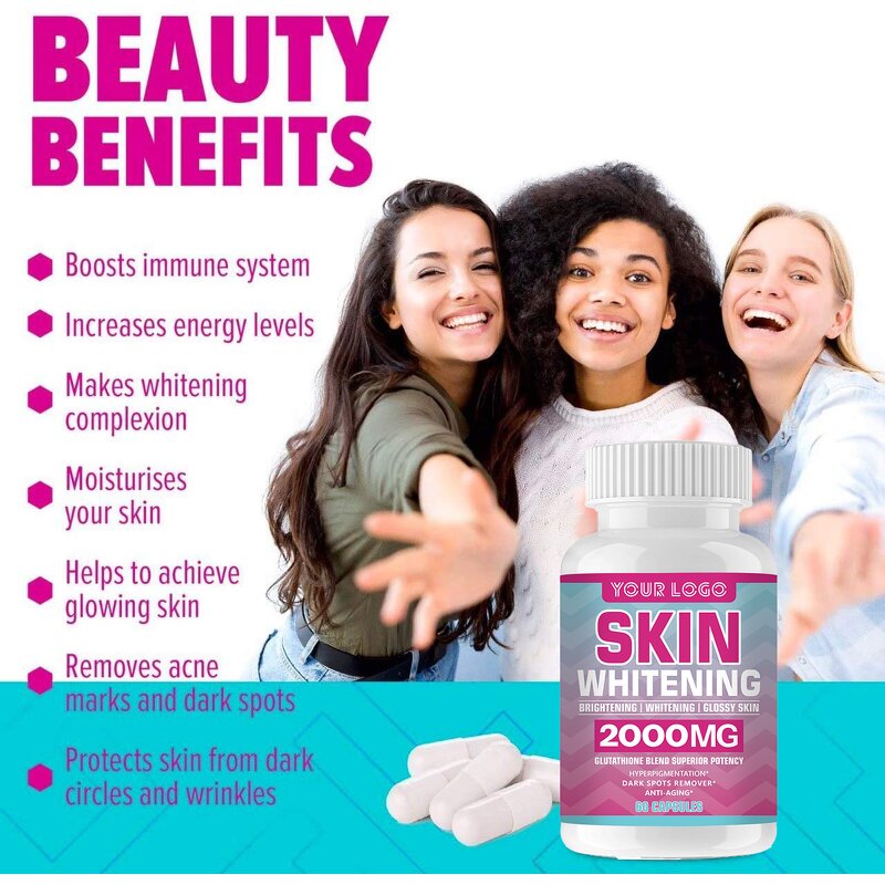 Glutathione Capsules - Manufacturer OEM Skin Whitening Vitamin C Collagen Radiant