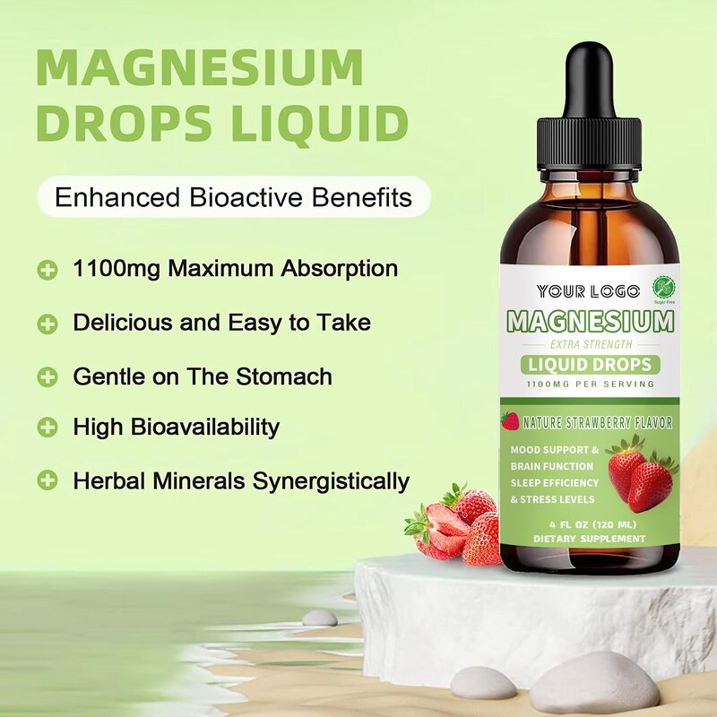 Magnesium Drops - Manufacturer Dietary Supplement Vegan Bone Mineral Liquid