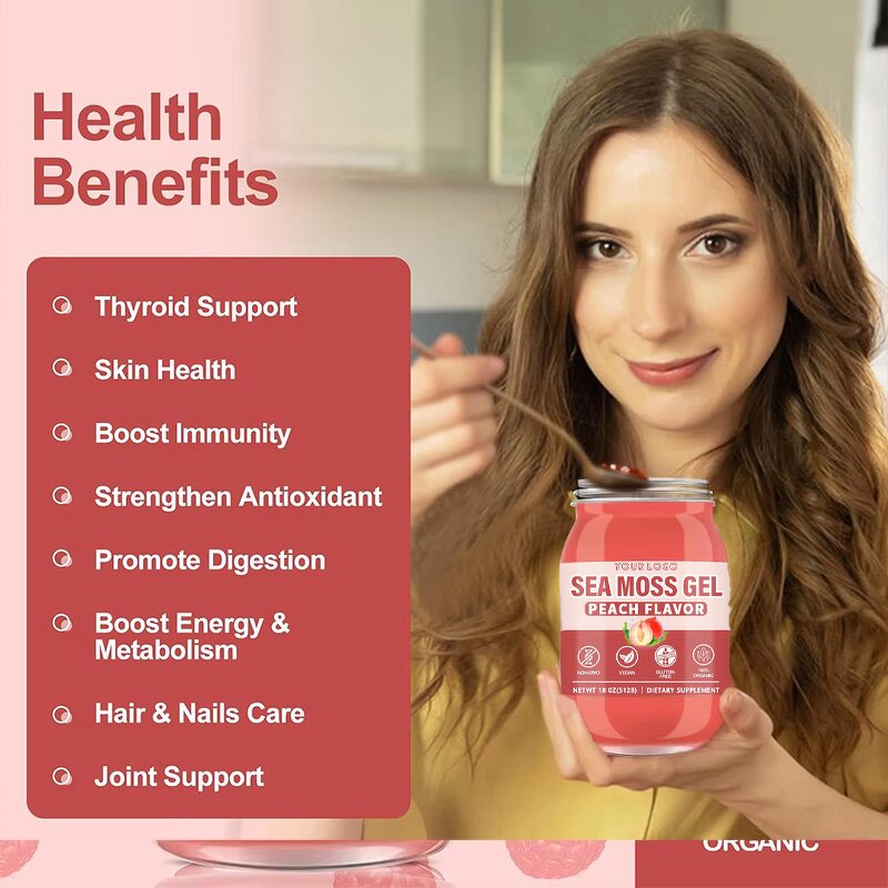 Sea Moss Gel - Manufacturer Direct Immunity Detox Thyroid Skin Energy Digestion