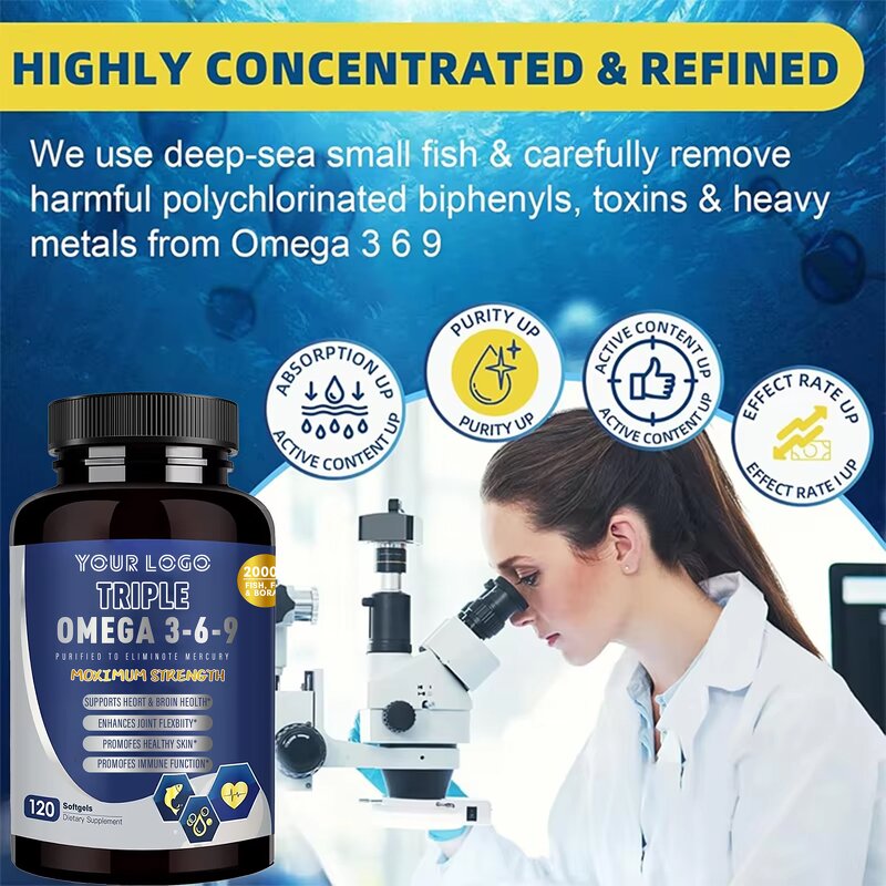 Omega 369 Softgels - Manufacturer OEM Cardiovascular EPA DHA Anti-Inflammatory