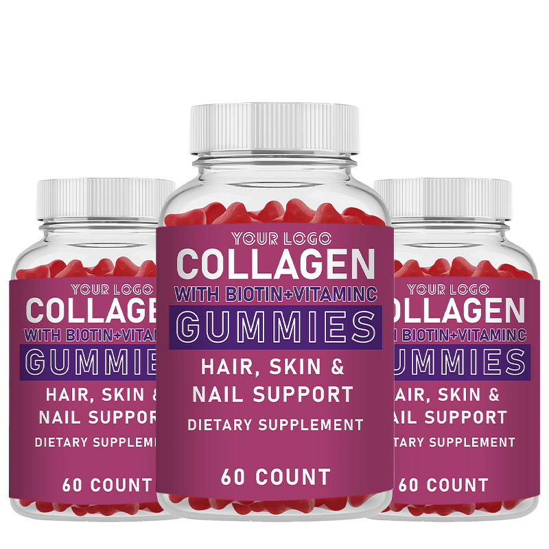 Collagen Gummies - Manufacturer Vegan Berry Skin Hair Nails Anti-Aging Hydration