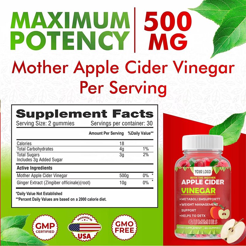 ACV Gummies - Manufacturer OEM Organic Sea Moss Elderberry Turmeric Biotin