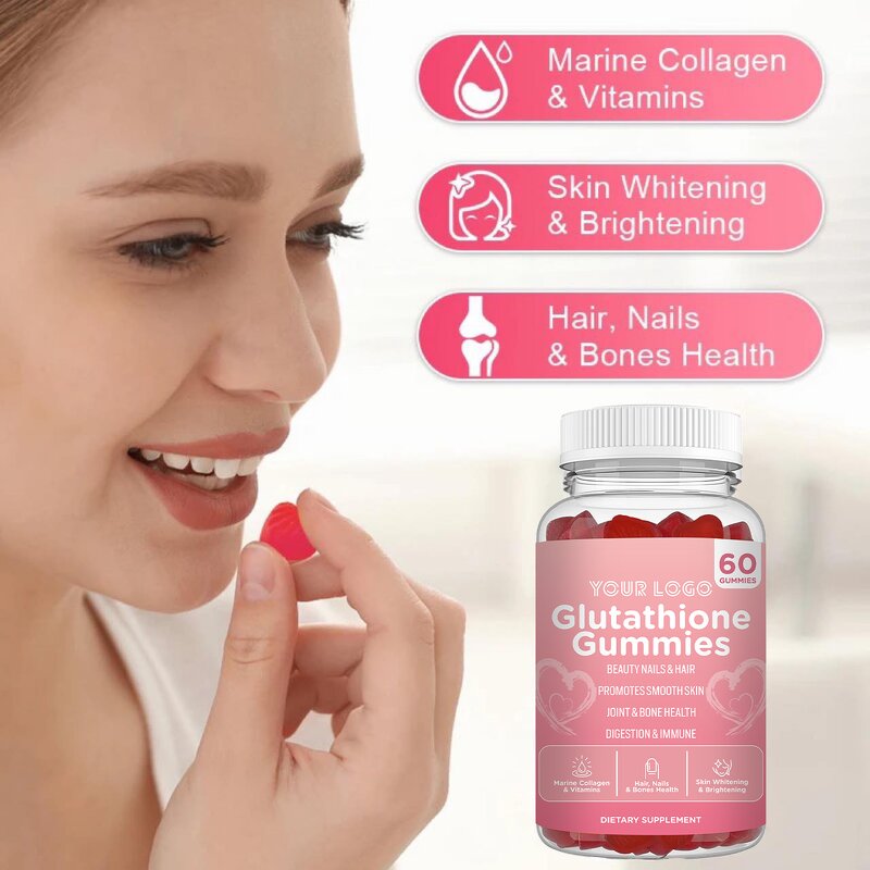Skin Whitening Gummies - Manufacturer OEM Custom Vitamin Formula Beauty Candy