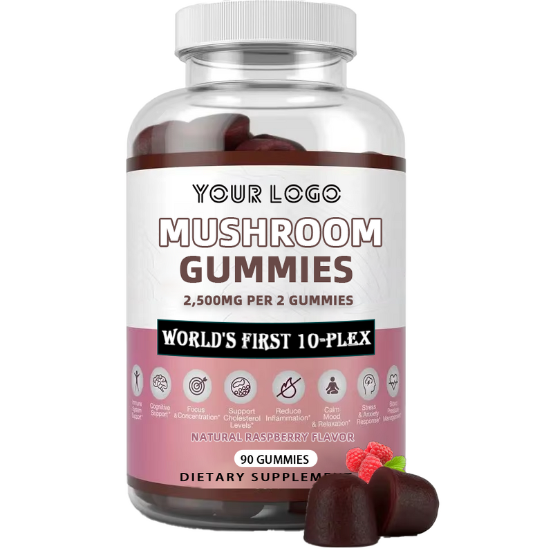 Mushroom Nootropic Gummies - Manufacturer OEM/ODM Vegan Lions Mane Reishi Brain