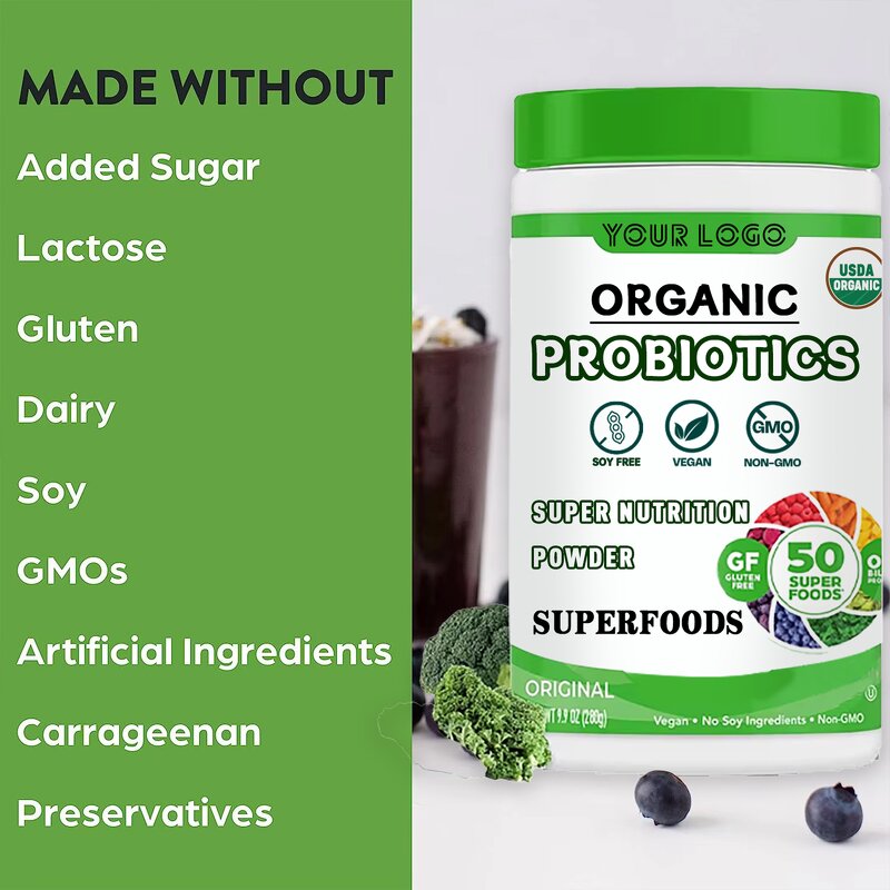 Probiotic Powder - Manufacturer Custom Superfood Prebiotics Digestive Enzymes
