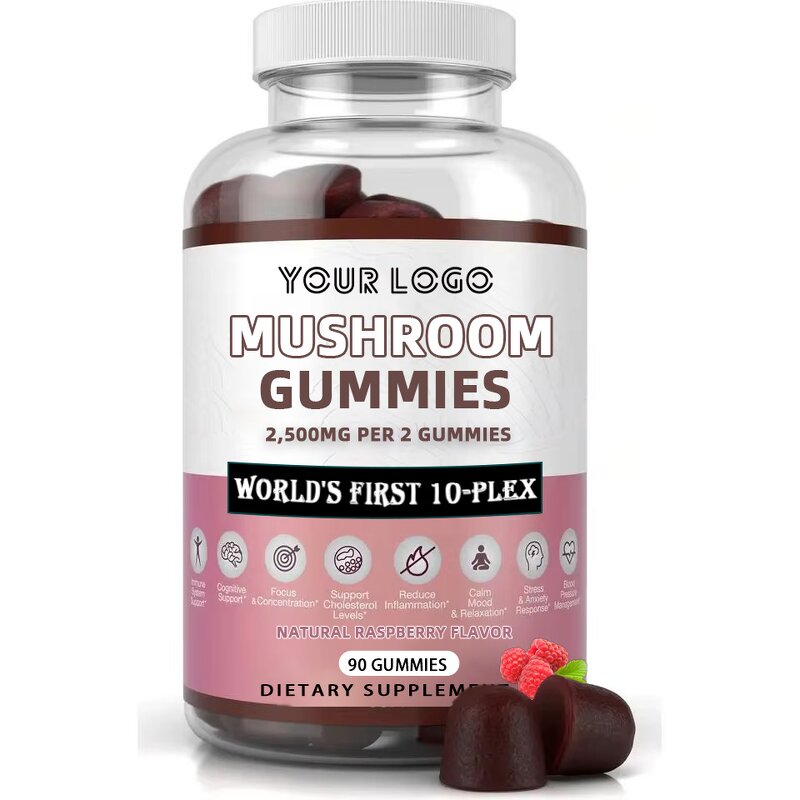 Mushroom Nootropic Gummies - Manufacturer OEM/ODM Vegan Lions Mane Reishi Brain