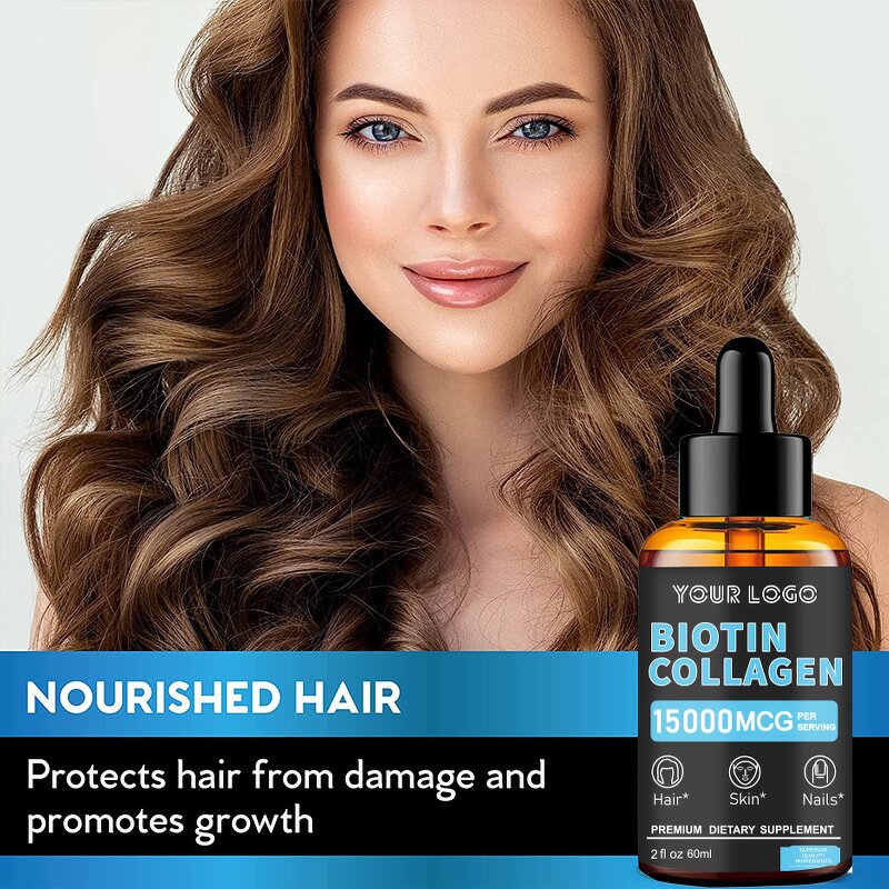 Biotin Collagen Drops - Manufacturer Liquid Hair Growth B7 Anti-Aging Skin Nails