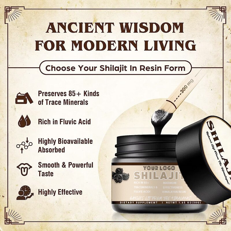 Shilajit Resin - Manufacturer Ayurvedic Fulvic Acid Reproductive Health Libido