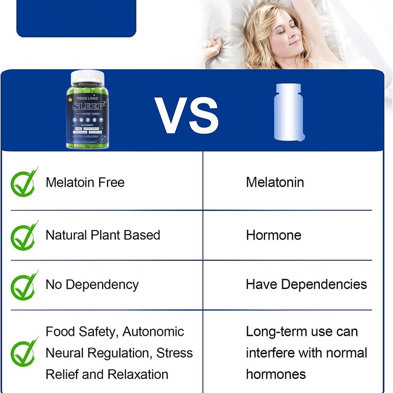 Melatonin Gummies - Manufacturer OEM Vegan Halal Natural Relax Sleep Supplement