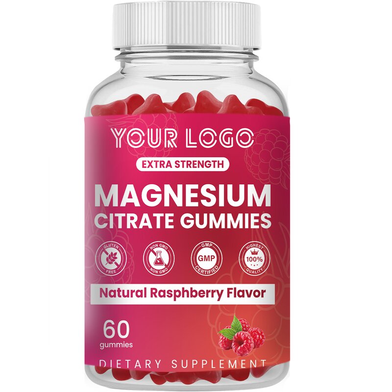 Magnesium Citrate Gummies - Manufacturer Herbal Raspberry Relaxation Muscle Bone